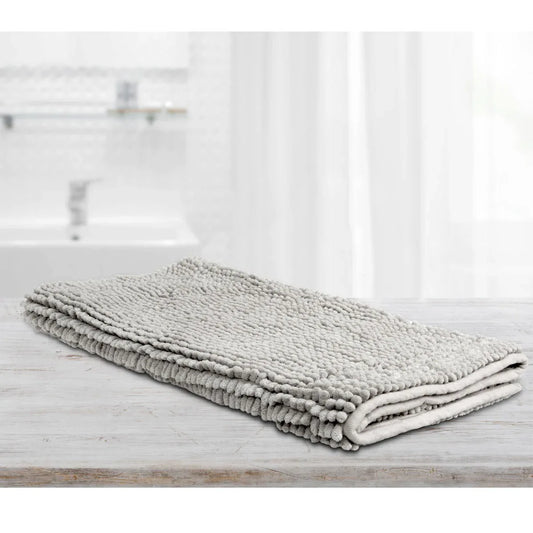 Toggle Microfiber Bath Mat Large Silver - Mekamart Australia