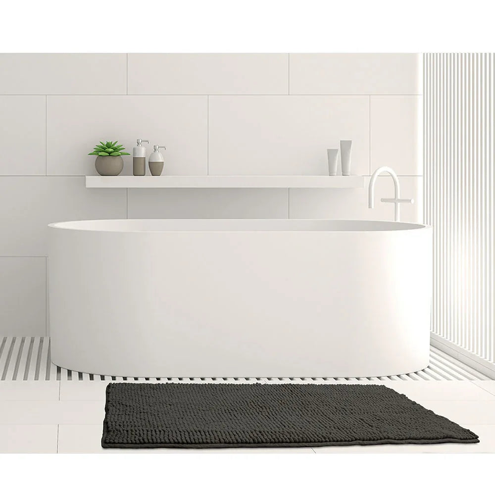 Toggle Microfiber Bath Mat Medium Charcoal - Mekamart Australia