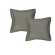 Algodon Pair of 300TC Cotton European Pillowcases Charcoal - Mekamart Australia