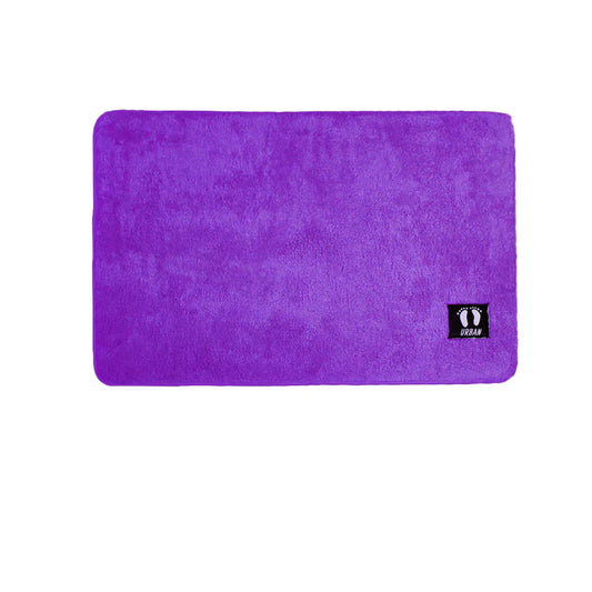 Asha Anti Slip Polyester Bath Mat 50 x 80 cm Purple - Mekamart Australia