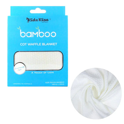 Rayon Bamboo Waffle Blanket Cot Size 140x120cm - Mekamart Australia