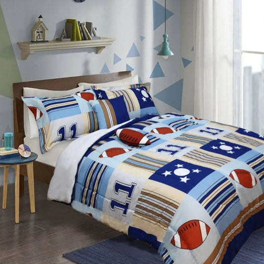Ramesses 5 Piece Kids Comforter Set Sports Double - Mekamart Australia