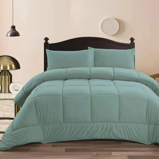 Ramesses Aqua 3- Piece Mink Flannel Comforter Set King - Mekamart Australia