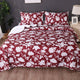 Ramesses Spring Red 3 Pcs Bamboo Blend Ultrosonic Reversible Comforter Set King - Mekamart Australia