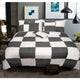 6 Piece Comforter Set Check Charcoal Queen by Shangri La - Mekamart Australia