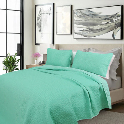 Shangri La 2000TC Carnival Glass Cooling Embroidered 3 Pcs Comforter Set Queen - Mekamart Australia