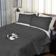 Ramesses 3 Piece Ultrasonic Comforter Set Queen Charcoal - Mekamart Australia