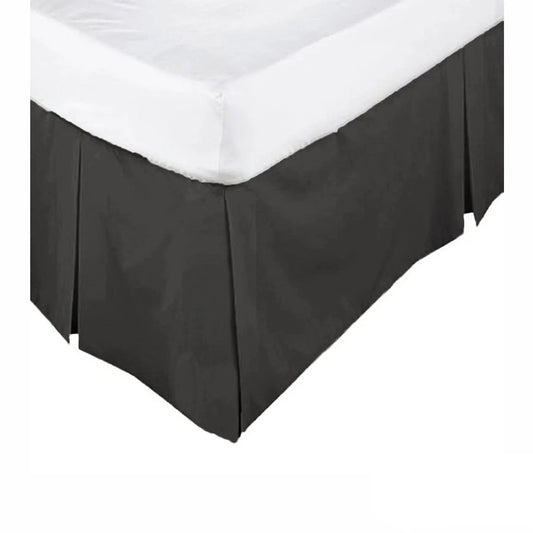 KINGDOM Box Pleated Valance Black - SINGLE - Mekamart Australia
