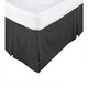 KINGDOM Box Pleated Valance Black - SINGLE - Mekamart Australia