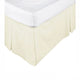 KINGDOM Box Pleated Valance Cream - SINGLE - Mekamart Australia