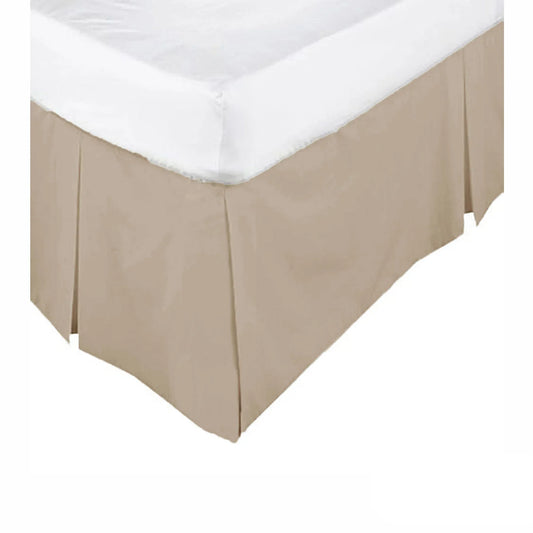 KINGDOM Box Pleated Valance Linen - DOUBLE - Mekamart Australia