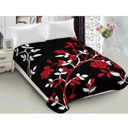 Lylac Homewares 800GSM Luxury Reversible Mink Blanket Flore Queen - Mekamart Australia