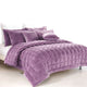 Alastairs Augusta Faux Mink Quilt / Comforter Set Lilac Queen - Mekamart Australia