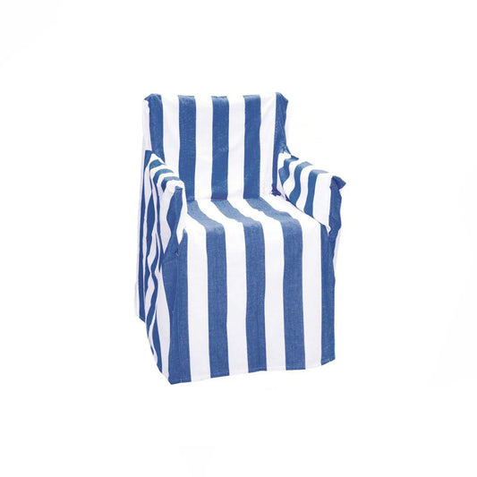 Rans Alfresco 100% Cotton Director Chair Cover - Striped Cobalt Blue - Mekamart Australia