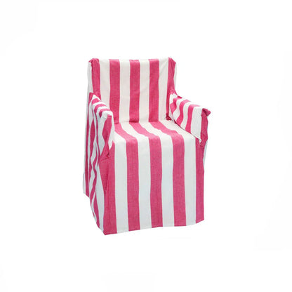 Rans Alfresco 100% Cotton Director Chair Cover - Striped Hot Pink - Mekamart Australia