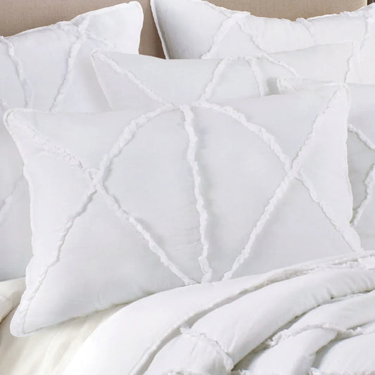 Jenny Mclean Bobby Ruffle White 3 Piece Coverlet Set Queen - Mekamart Australia