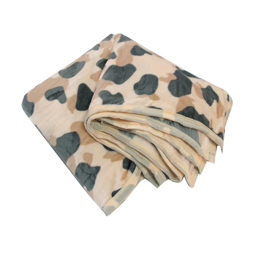 Animal Skin Pattern Soft Flannel Plush Single Size Blanket / Large Throw Rug 150 x 200cm Jaguar - Mekamart Australia