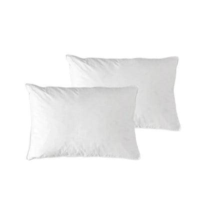 At Home Homewares Pack of 2 Standard Machine Washable Feather Pillows 45 x 70 +13 cm - Mekamart Australia