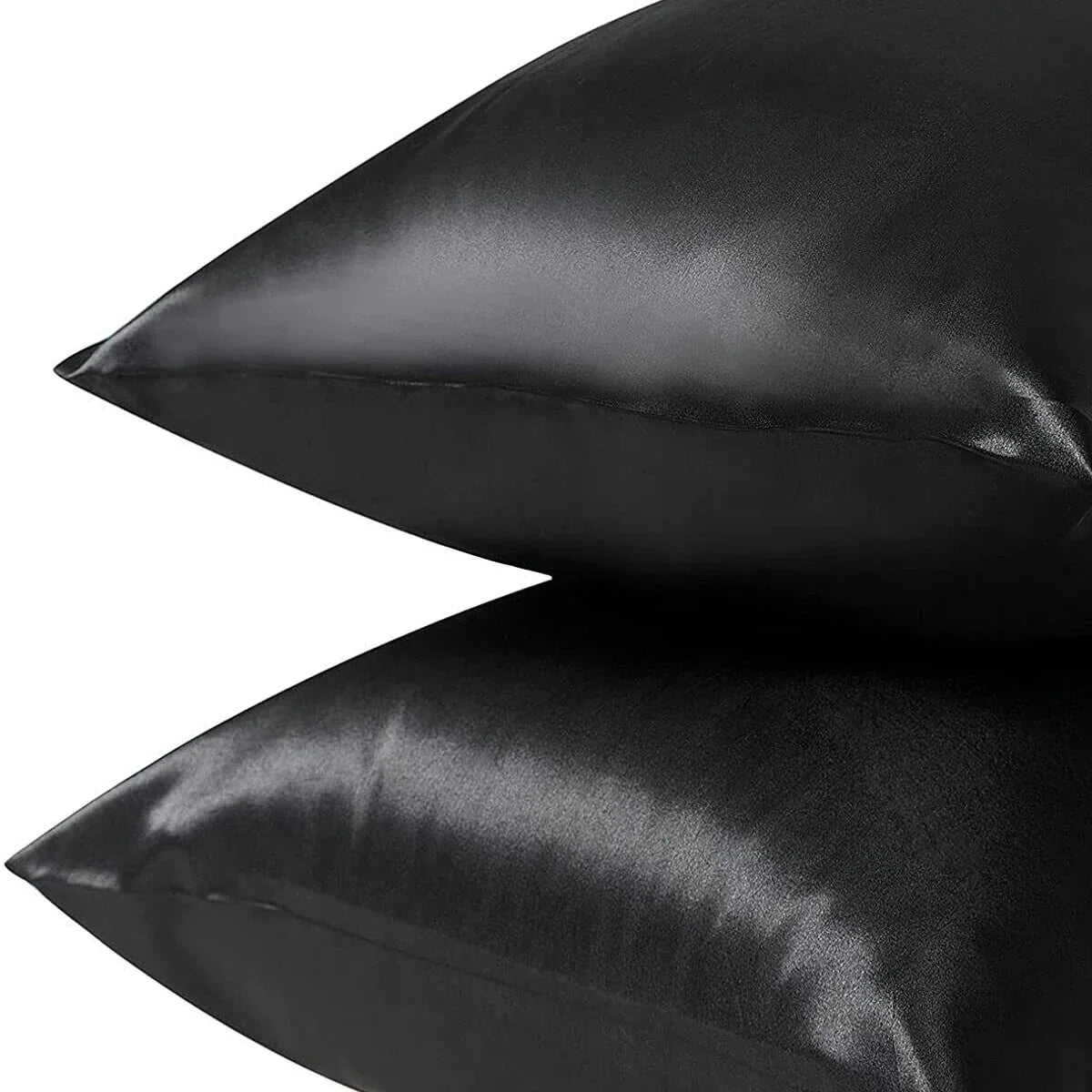 Pair of King Satin Silk Pillowcases with Envelope Closure 51 x 102 cm Rose - Mekamart Australia