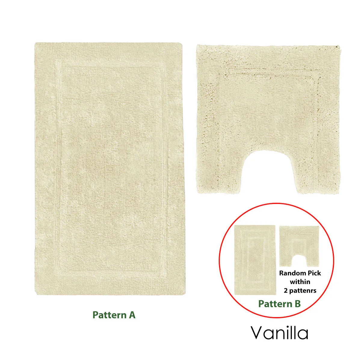 2200GSM 2 Pce Axel 100% Cotton Bath Mat Set Vanilla - Mekamart Australia