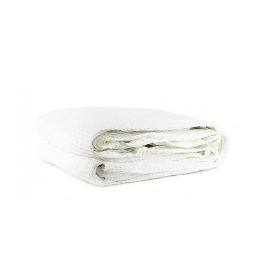 Jason Cotton Waffle Blanket White - Queen - Mekamart Australia