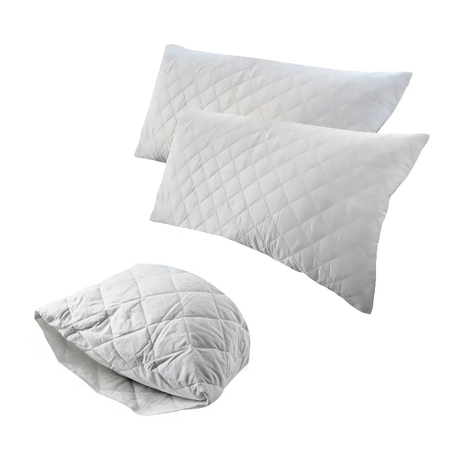 Jason Twin Pack of Quilted Cotton King Pillow Protectors 51 x 91 cm - Mekamart Australia