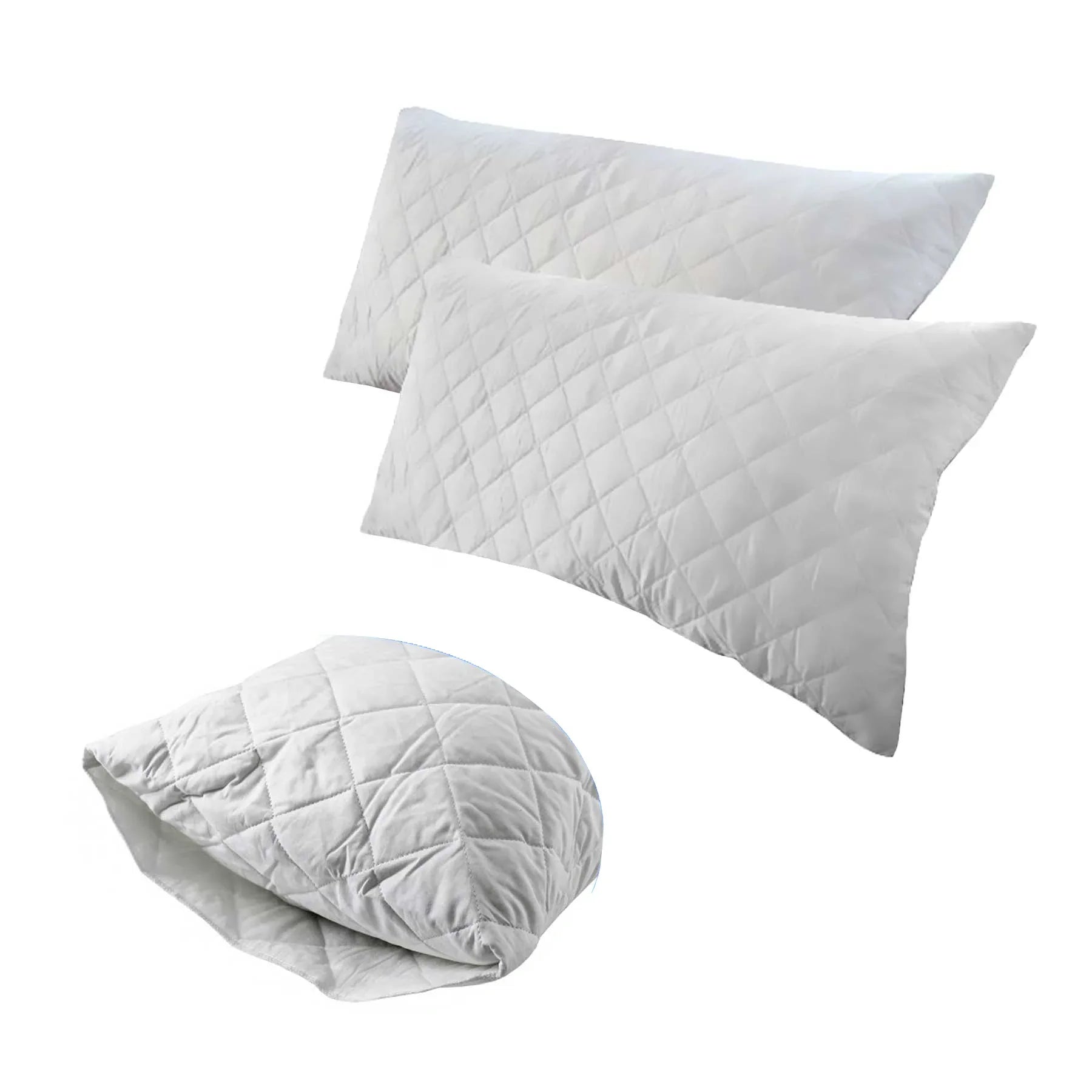 Jason Twin Pack of Quilted Cotton King Pillow Protectors 51 x 91 cm - Mekamart Australia