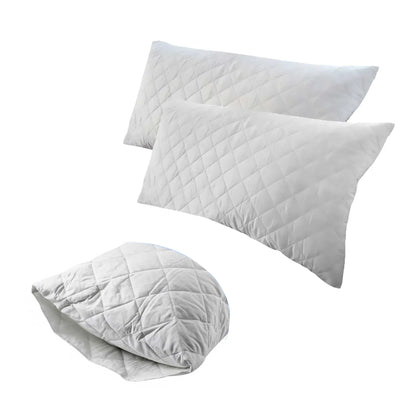 Jason Twin Pack of Quilted Cotton King Pillow Protectors 51 x 91 cm - Mekamart Australia