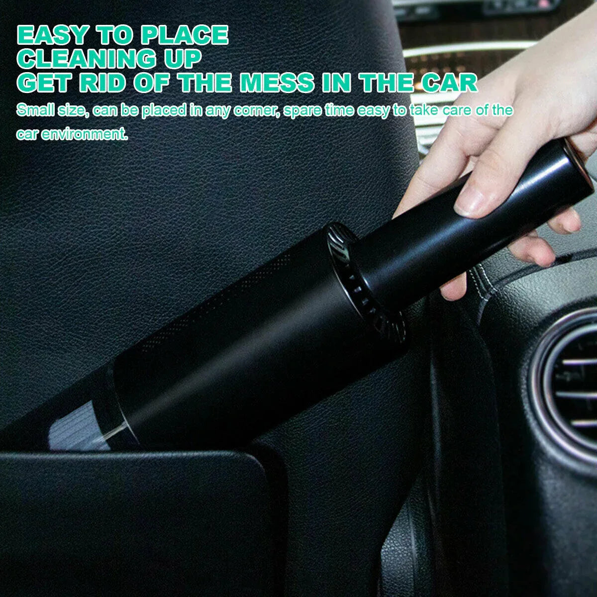 Wireless Charge 6000Pa Suction Powerful Portable Car Vacuum Cleaner Home Duster(White) - Mekamart Australia