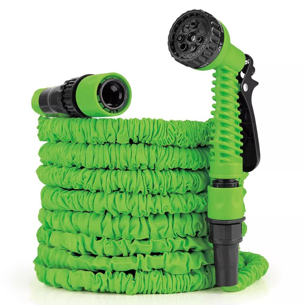 25FT Water Garden Hose Flexible Expandable Pipe Car Wash W/ Spray Nozzle Gun - Mekamart Australia