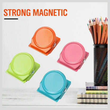 16Pc Magnetic Spring Clamps Magnet Refrigerator Clips Note Holder Fridge Tips - Mekamart Australia