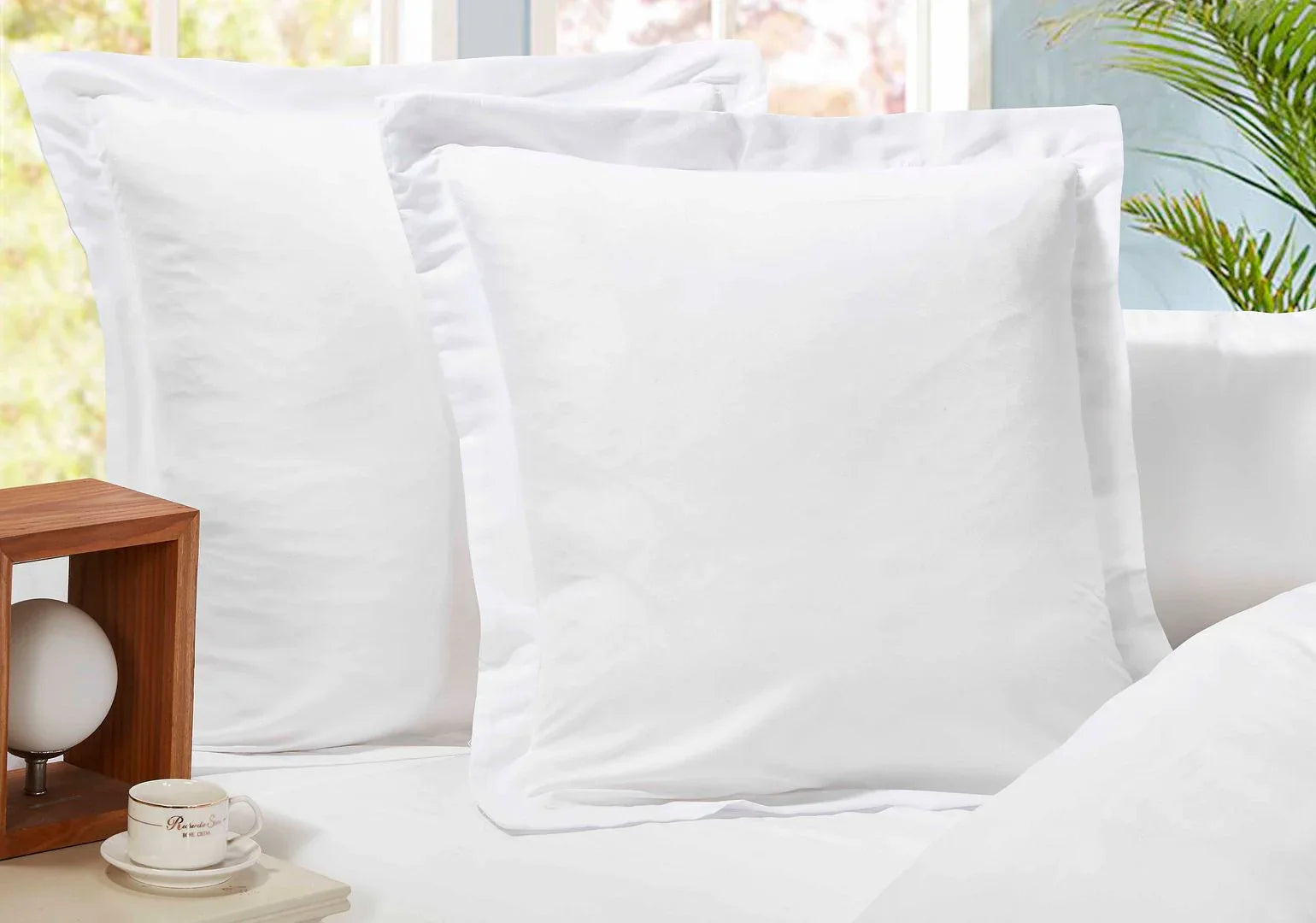 1000TC Premium Ultra Soft European Pillowcases 2-Pack White - Mekamart Australia
