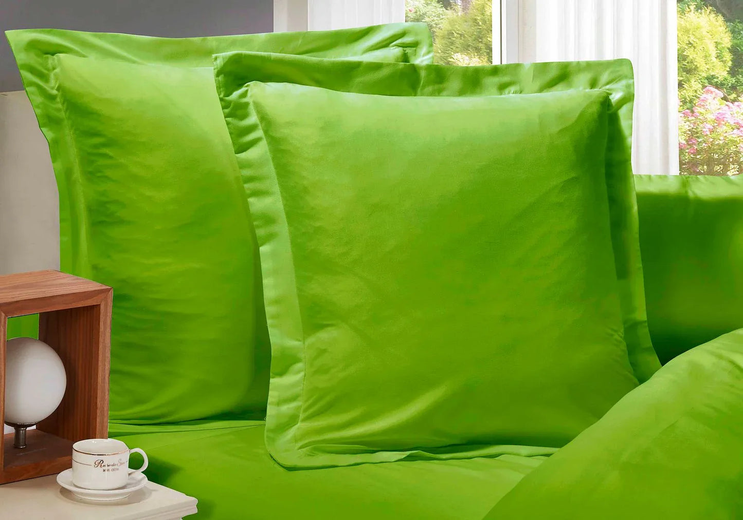 1000TC Premium Ultra Soft European Pillowcases 2-Pack Green - Mekamart Australia