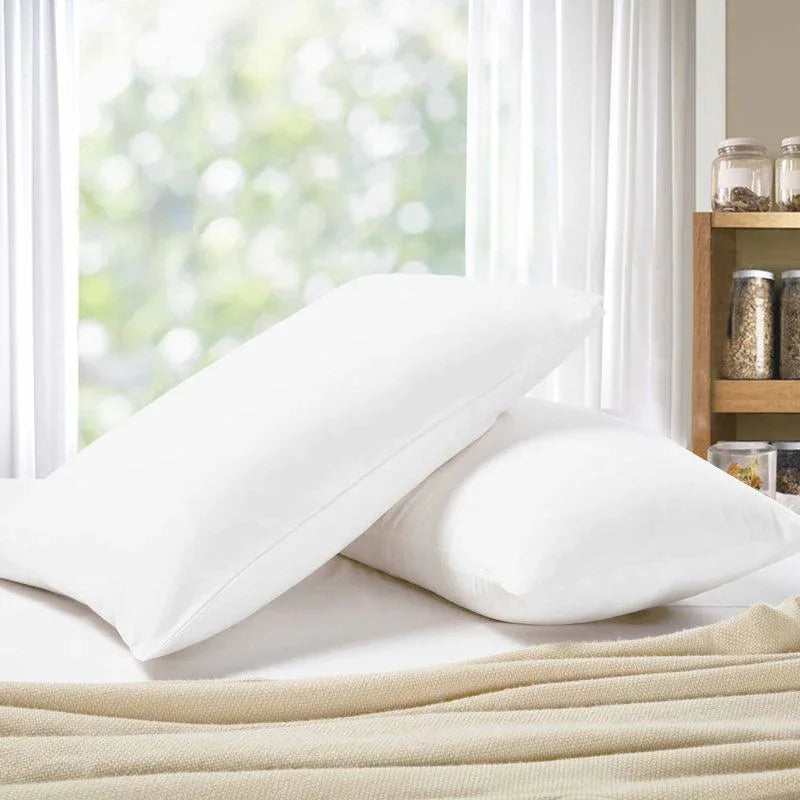 1000TC Premium Ultra Soft Queen size Pillowcases 2-Pack - White - Mekamart Australia