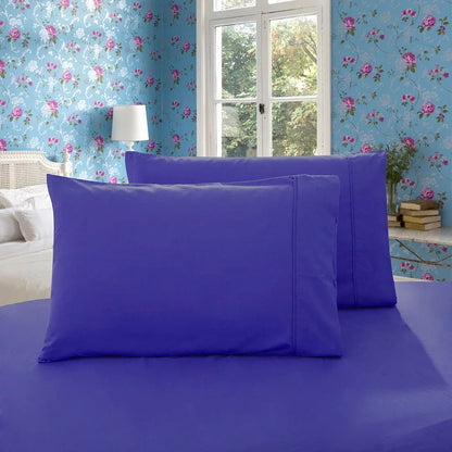 1000TC Premium Ultra Soft Queen size Pillowcases 2-Pack - Royal Blue - Mekamart Australia
