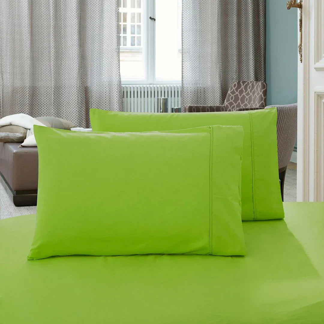 1000TC Premium Ultra Soft Queen size Pillowcases 2-Pack - Green - Mekamart Australia