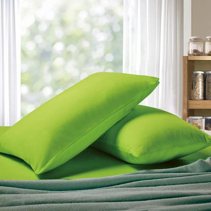 1000TC Premium Ultra Soft Queen size Pillowcases 2-Pack - Green - Mekamart Australia
