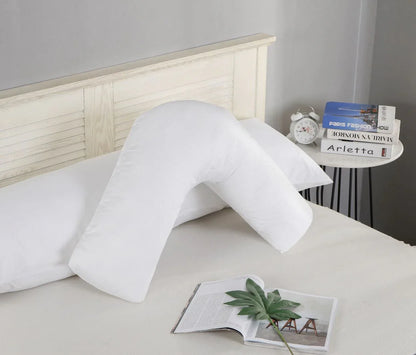 1000TC Premium Ultra Soft V SHAPE Pillowcase - White - Mekamart Australia