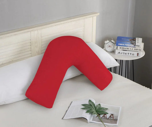 1000TC Premium Ultra Soft V SHAPE Pillowcase - Red - Mekamart Australia