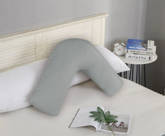 1000TC Premium Ultra Soft V SHAPE Pillowcase - Grey - Mekamart Australia