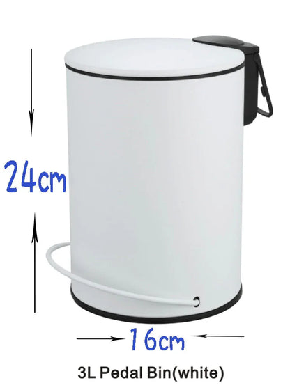 3L Soft Close Pedal Bin White - Mekamart Australia