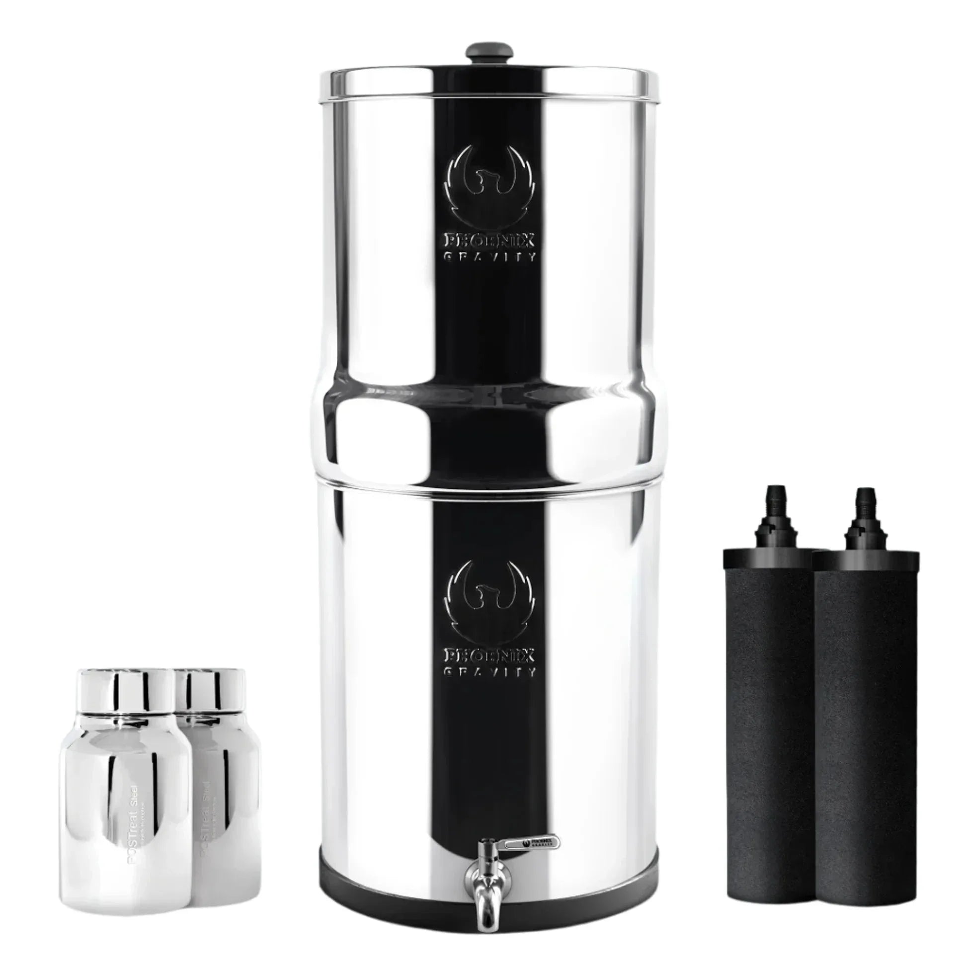 Phoenix Stainless Steel 6L with Fluoride & Smart Carbon Filter - Stainless Steel Stand - Mekamart Australia