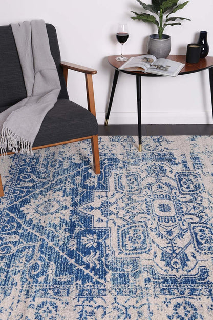 delicate-audrey-ivory-navy-rug 80x300 - Mekamart Australia