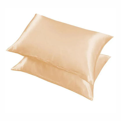 2 Pack Satin Pillowcases Luxury Soft Cushion Covers Bedroom Home Decor - Lake Blue - Mekamart Australia