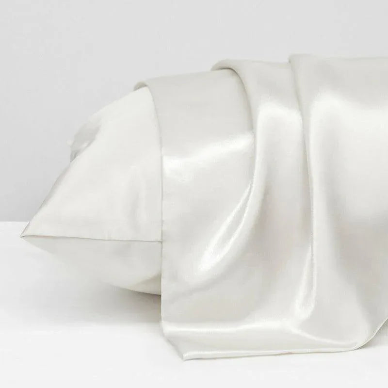 2 Pack Satin Pillowcases Luxury Soft Cushion Covers Bedroom Home Decor - Light Blue - Mekamart Australia