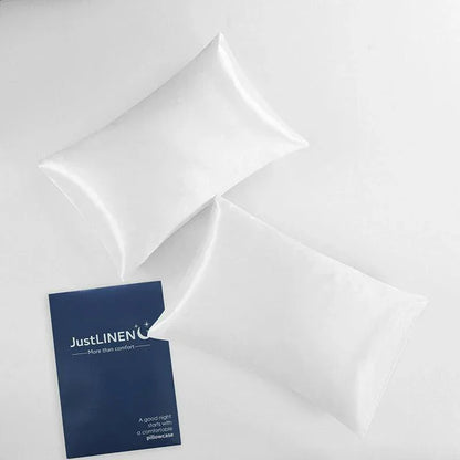 2 Pack Satin Pillowcases Luxury Soft Cushion Covers Bedroom Home Decor - Light Blue - Mekamart Australia