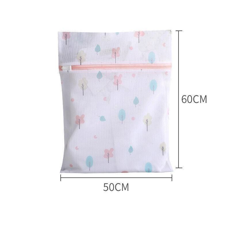 4Pcs Cute Delicates Wash Bag Laundry Lingerie Bra Washing Pack Set Clothes Case - Blue