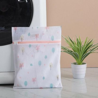 4Pcs Cute Delicates Wash Bag Laundry Lingerie Bra Washing Pack Set Clothes Case - Blue