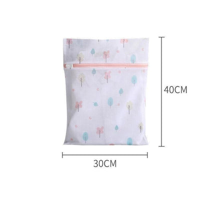 4Pcs Cute Delicates Wash Bag Laundry Lingerie Bra Washing Pack Set Clothes Case - Blue