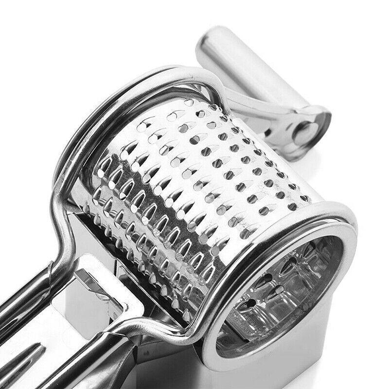 Rotary Cheese Grater Stainless Steel 4 Blade Set Kitchen Slicer - Mekamart Australia